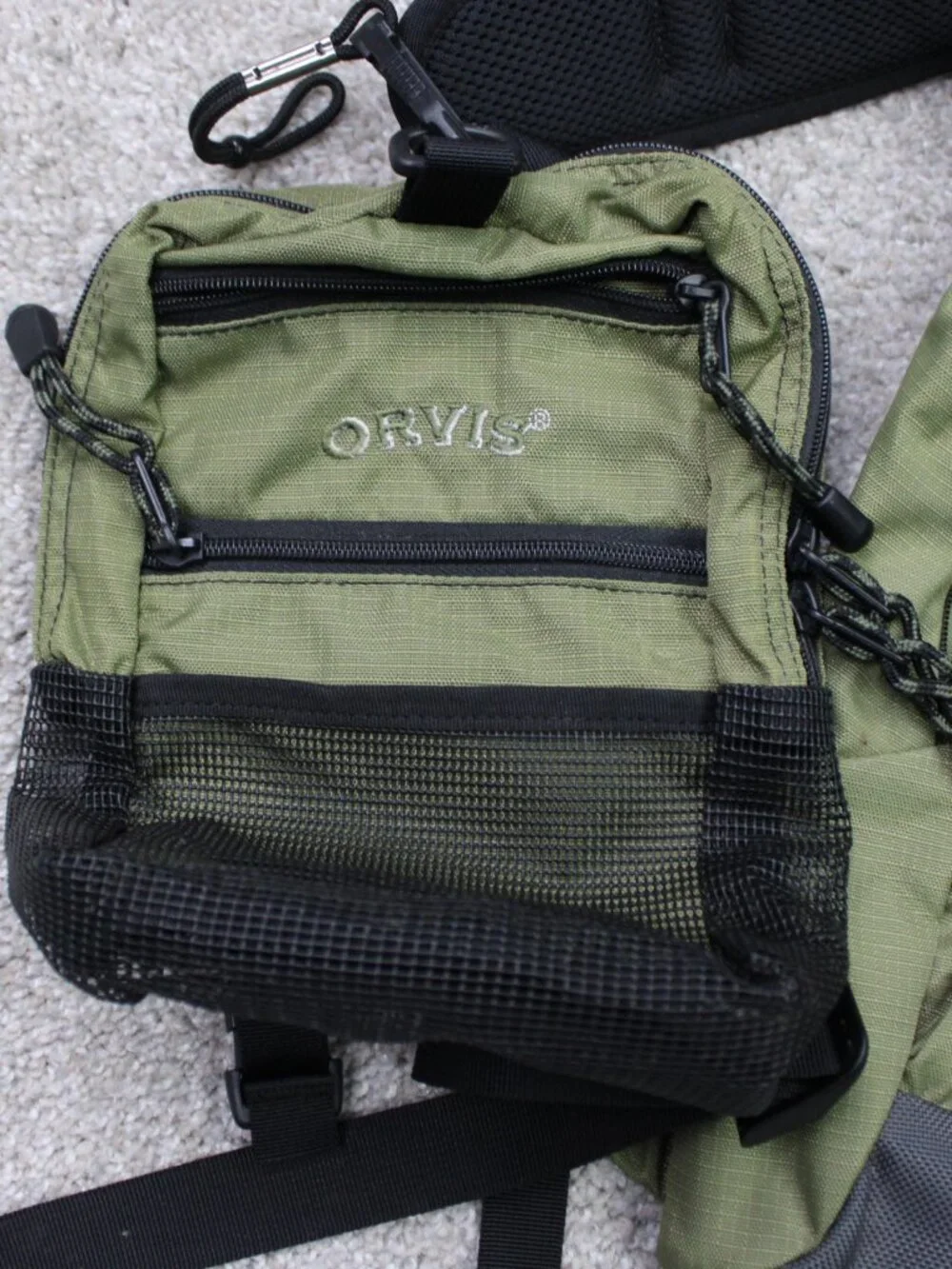 Orvis Fly Fishing Backpack Adult Green Safe Passage Pack 3 Bag Compartment